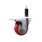 Service Caster 3.5'' Red Poly Swivel 1-1/8'' Expanding Stem Caster Total Lock Brake SCC-EXTTL20S3514-PPUB-RED-118 - alternate 1